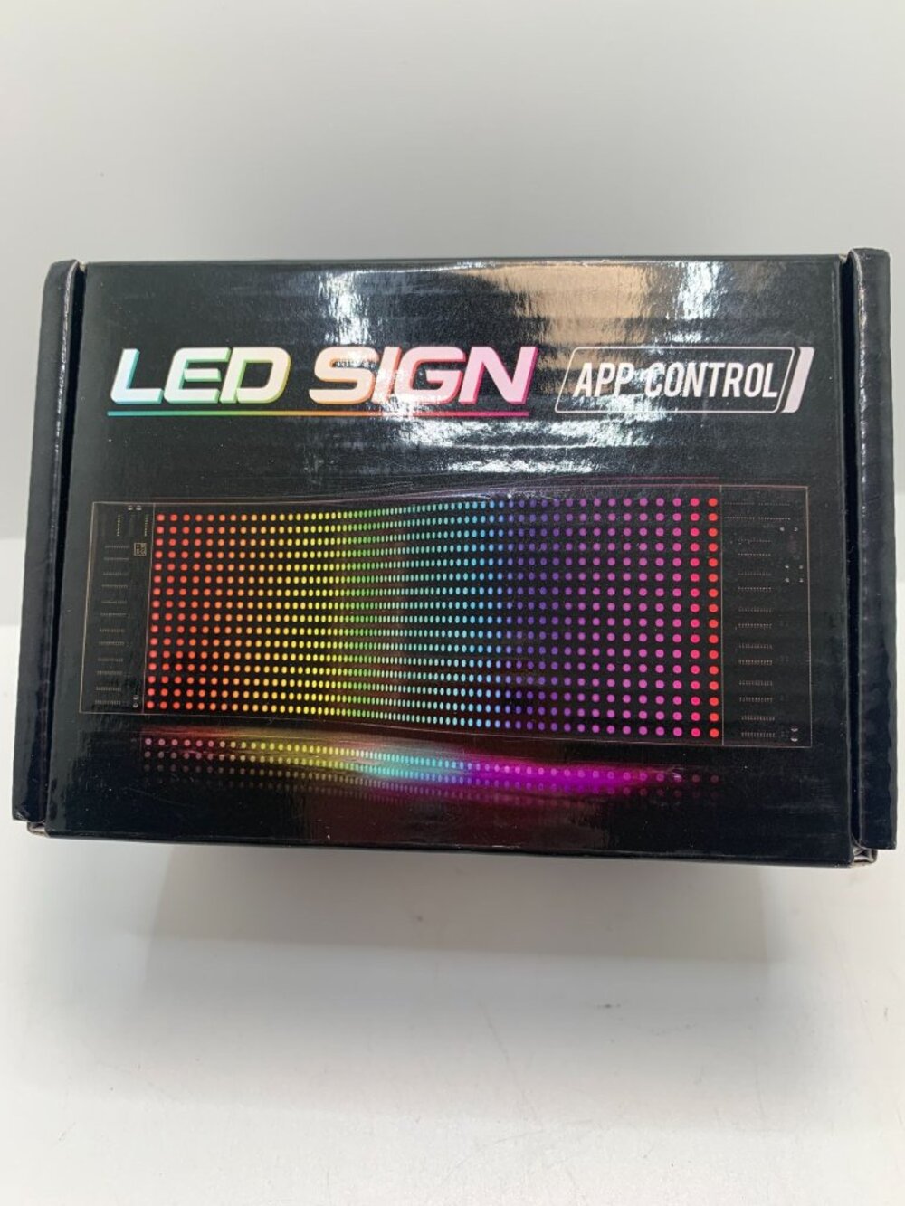LED Sign App-Controlled Customizable Scrolling Display With Multicolor Light Eff